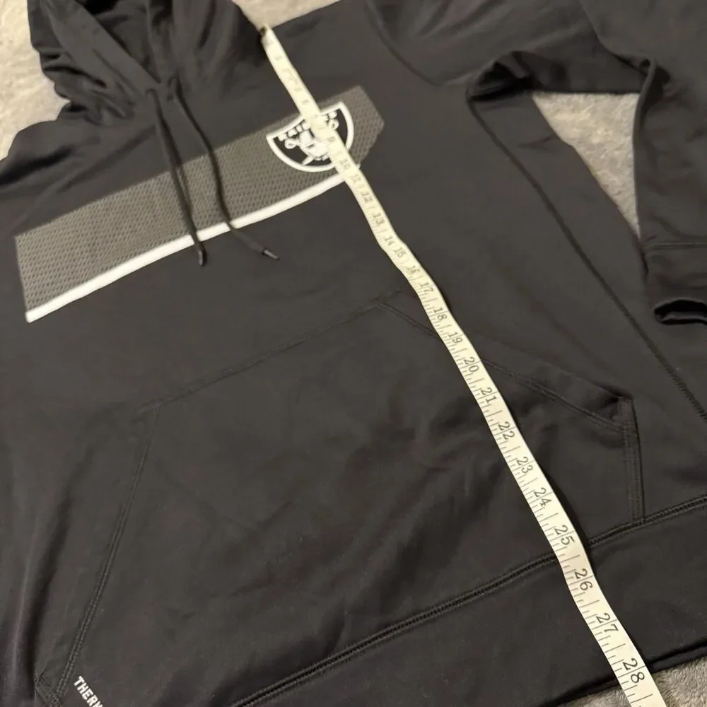 Nike Las Vegas Raiders Hoodie Mens Sz M NFL Football Therma-FIT Pullover Cold‎